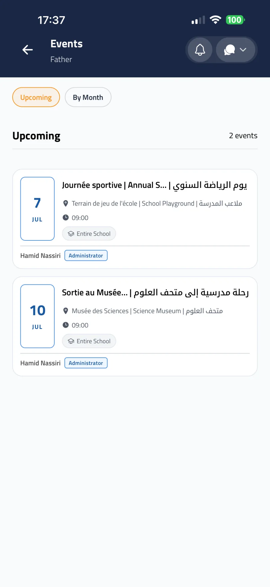 Upcoming events