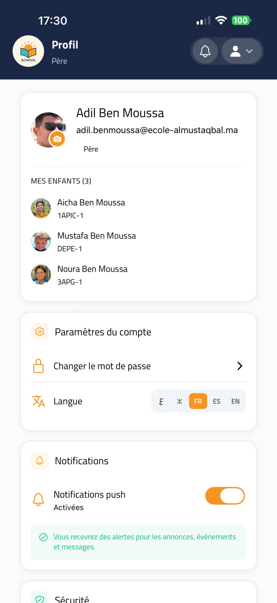 Changer de langue