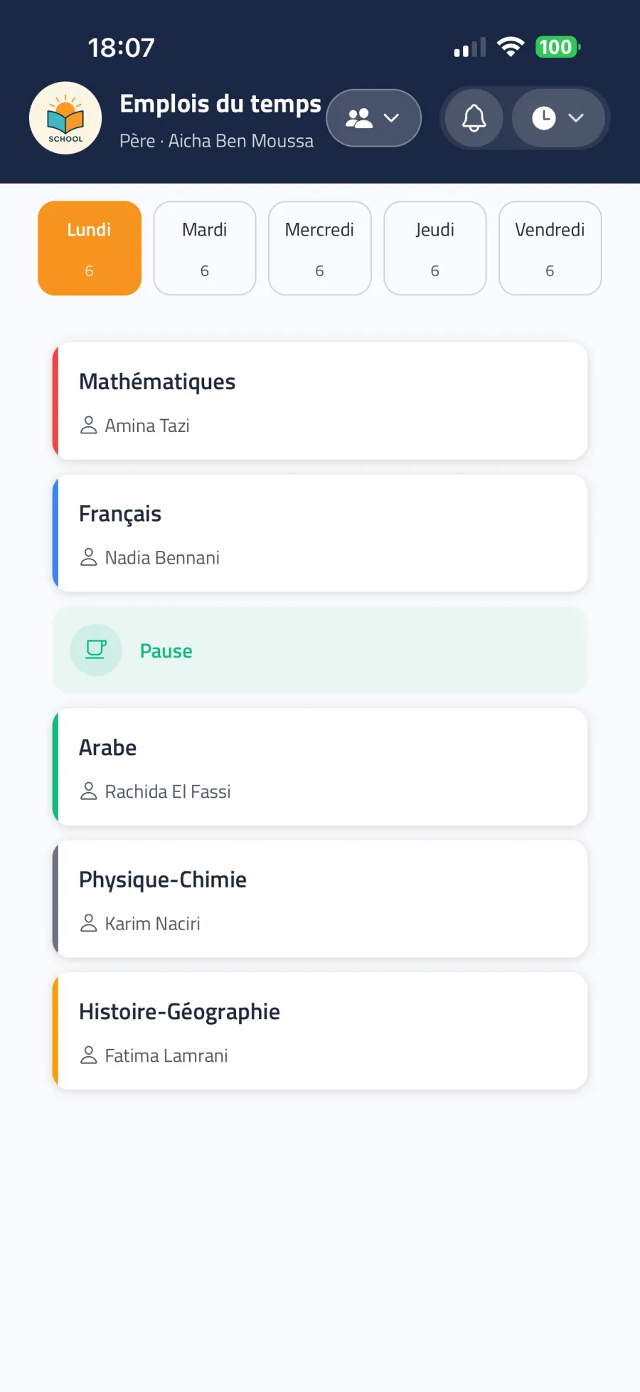 Emploi du temps